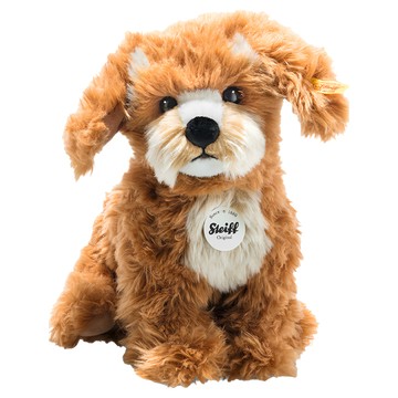 Steiff 金耳釦泰迪熊填充玩具黃標玩偶  24cm  Curlie Cockapoo russet 狗  1個