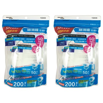 minono 米諾諾 細滑線牙線棒  8cm  4包  2袋