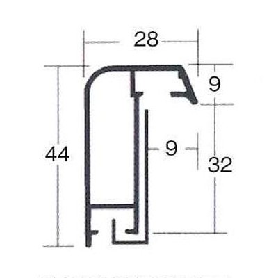 額縁 油絵/油彩額縁 アルミ製 仮縁 6571（アフィックス２８） M80号