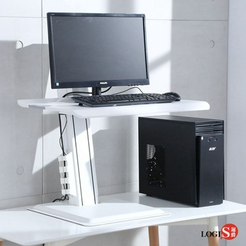 LOGIS｜鋼鐵人桌上型氣壓式升降桌 電腦桌 辦公桌 安全省力手動桌 筆電桌 坐站皆可 打字書寫 螢幕架【ZZA】