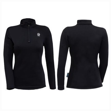 【SAMLIX 山力士】女款 SPEED DRY四面彈性保暖上衣#312(黑色)