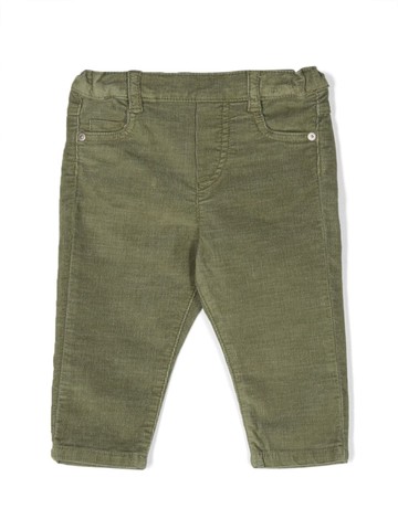 Tartine Et Chocolat - logo-patch stretch-cotton trousers - kids - Cotton/Spandex/Elastane/Polyester - 6 mths - Green