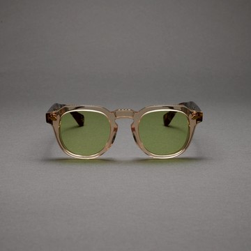 Vatic Soto 8mm 厚切鏡框墨鏡 Crown Panto 板材鏡框 - 香檳鏡框淺藍色鏡片