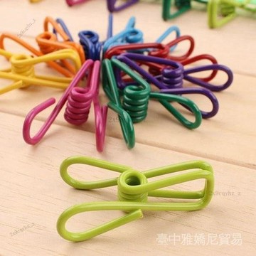 ✨可開發票#夾子多功能晾衣夾金屬無痕防風夾便攜衣夾襪夾褲夾封口夾#免運費