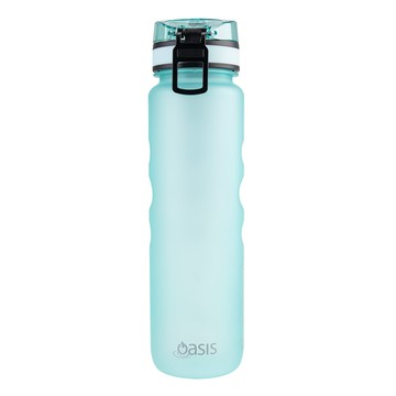 澳洲 Oasis Tritan 彈蓋刻度運動水瓶 1000ml (霧藍) 健身水壺 運動水壺