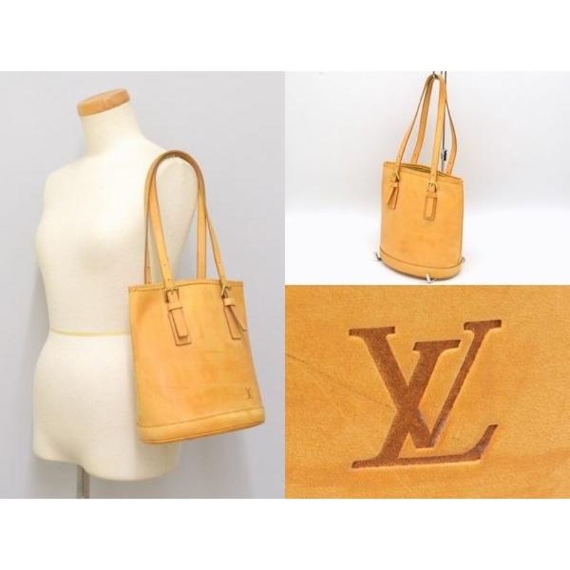 本物 LV LOUIS VUITTON ルイヴィトン M99070 バケツPM マレ ヴァンティエム ノマド レザー トートバッグ ショルダーバッグ  ヌメ革 ブラウン ゴールド金具 中古 | LINEブランドカタログ