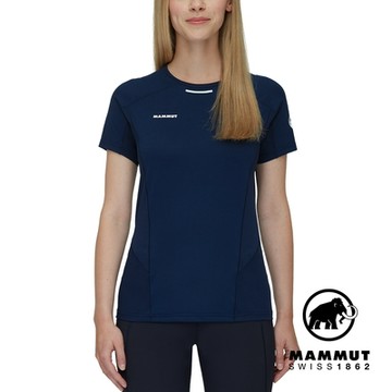 【Mammut長毛象】Aenergy FL T-Shirt 輕量抗菌短袖排汗衣 海洋藍 女款 #1017-05020