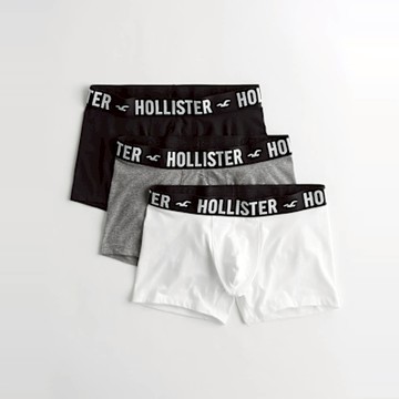 Hollister 熱銷刺繡貼身四角內褲三件組-混色