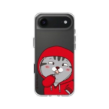 iPhone Air Clear Case（相機按鈕） 透明 - VITA VITA．塔仔是隻貓 - 吃到鬥雞眼款