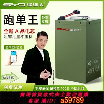 【台灣公司 可打統編】深遠大電動車鋰電池大容量深遠009外賣快遞三輪電動摩托車專用