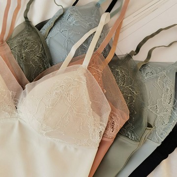 法式蕾絲抹胸內衣黑色背心上衣露肩肩帶吊帶性感打底內搭短款文胸