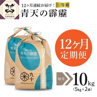 ふるさと納税 五所川原市  米 青天の霹靂 10kg 青森県産 定期便12回 10kg×1