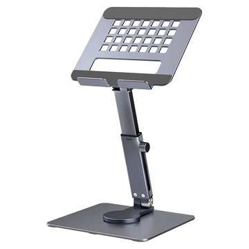 好拾選物 可旋轉折疊金屬電腦平板鋁合金支架  H06-GL  黑銀色  1個