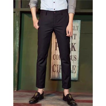 杰哈尼四季青年黑色修身韓版小腳直筒九分褲休閑褲男西褲鉛筆褲潮