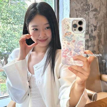 由里公園ins秋冬夢幻少女可愛卡通動漫15適用16pro蘋果16ProMax手機殼iPhone16全包14新款14Promax保護套13軟