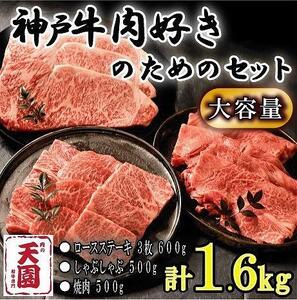 神戸牛　肉ざんまい　ロース600g、カタ・モモ1kg