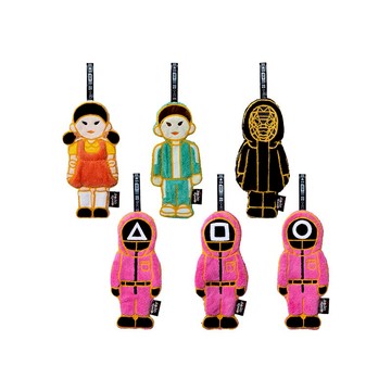 魷魚遊戲 造型毛巾 6入組 6入 (全角色各一個)