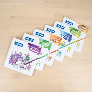 MILAN童趣著色本_20張 共6款 彩色筆 色鉛筆 蠟筆 學齡前兒童 繪畫本 塗鴉本