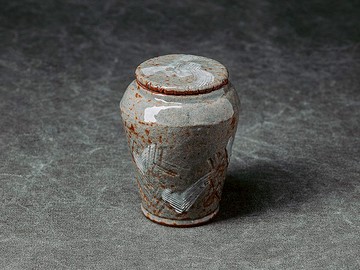 【寶來陶】梳印紋茶倉