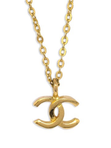 CHANEL Pre-Owned - 1990s CC charm necklace - women - Gold Plated - One Size