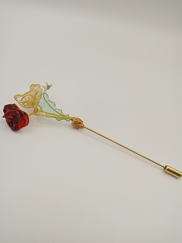 西裝胸針 玫瑰花束 水晶花