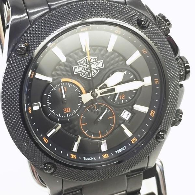 BULOVA HARLEYDAVIDSON ブローバ ハーレー 腕時計 Harley Davidson×BULOVA 【men5142】 クロノグラフ 78B127