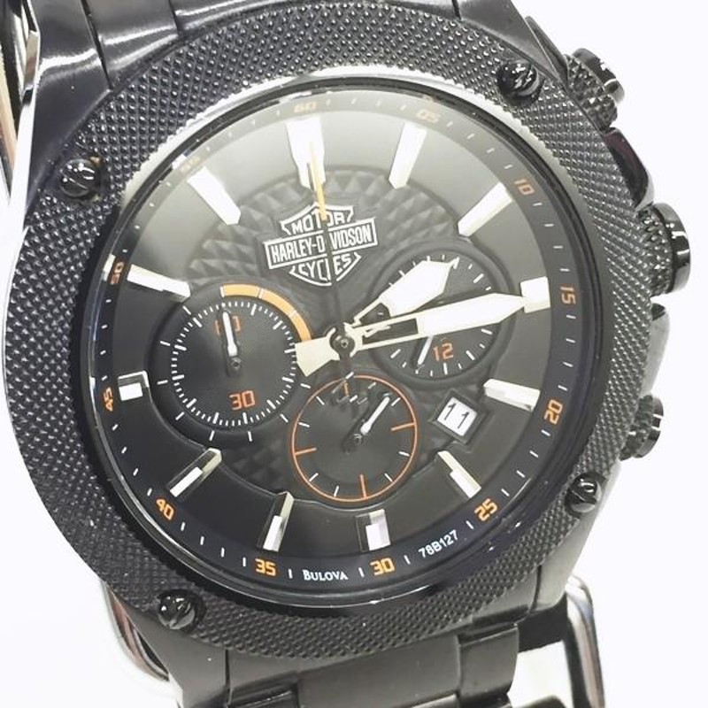 Harley Davidson×BULOVA 【men5142】 クロノグラフ 78B127 腕時計