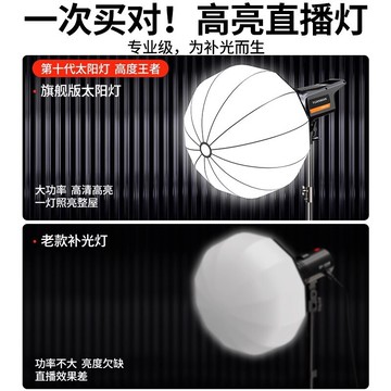 LED舞台燈 光束燈 酒吧燈 舞台射燈400W服裝拍照直播間補光燈 攝影打光燈LED影視室人像柔光太陽燈