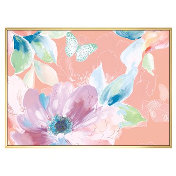 菠蘿選畫所 花香蝶舞 I BFFB3440G 40 x 30cm 畫框 居家裝飾藝術畫  金色