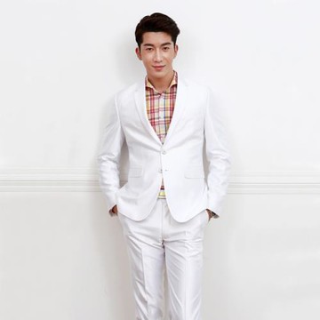 白色單上衣西服菲獅頓新款西服休閑商務帥氣質主持人15X單西