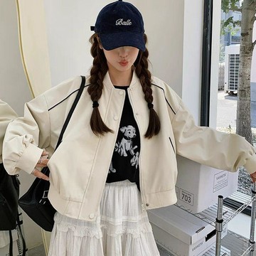 寬鬆棒球服 女休閒外套 休閒棒球服外套女裝品質26秋季設計感時尚寬鬆百搭夾克女外套21001