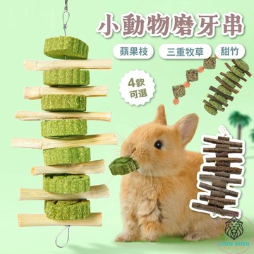 【獅子王寵物】🦁寵物蘋果木磨牙串 甜竹 兔子 龍貓 倉鼠磨牙用品 倉鼠磨牙串 蘋果木咬串 小寵磨牙玩具 B069