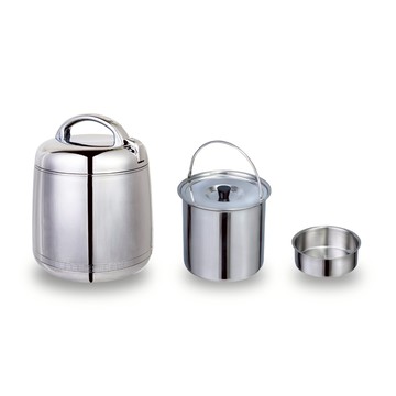 【GOLDEN FIRE 火牌】燜燒鍋 銀色 2.0L-IH爐可用鍋(燜燒鍋 保溫 保冷 手提 不鏽鋼 台灣製造)