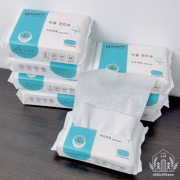 【𝑪𝑯𝑰𝑳𝑳²窩】韓國Wimarn抽取式洗臉巾 卸妝巾 美容巾 擦臉巾 一次性洗臉巾 拋棄式 乾濕兩用 棉柔巾-02