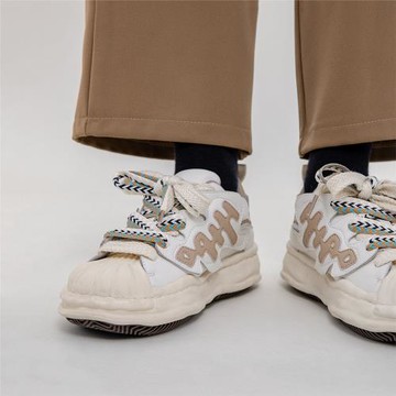 冉言 2025春季新款溶解鞋增高休閑鞋厚底板鞋爆款運動鞋女