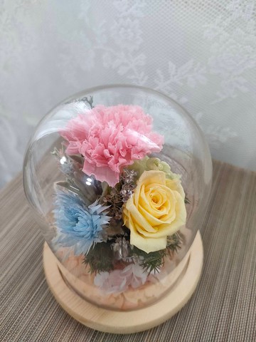 母親節/客製化禮物 【 鐘愛您】不凋花小夜燈