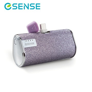 【Esense 逸盛】 口袋快充水鑽行動電源5000電芯Type-C/iphne15(可上飛機)