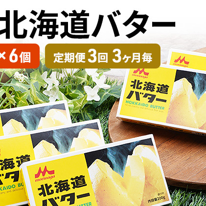 森永 北海道 バター 1.2kg（200g×6個）3回定期便［3ヶ月毎にお届け］ オホーツク 佐呂間町 新鮮 生乳 乳製品 加塩 定期便