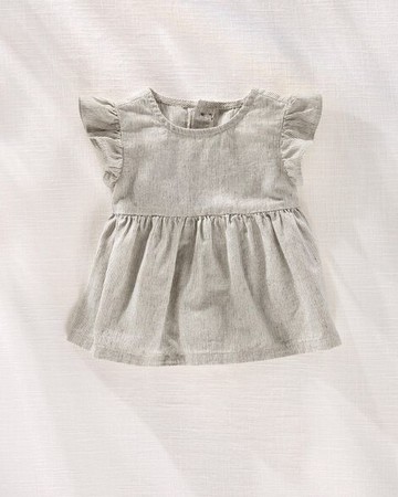 Baby Hilary Duff Flutter Peplum Linen Top
