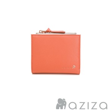 aziza MUZI簡式短夾 珊瑚紅