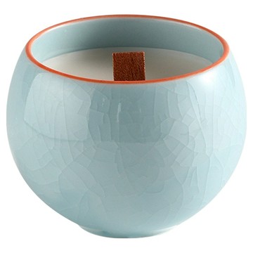 冰裂釉香薰蠟燭 天青色  1個  245g  崑崙煮雪