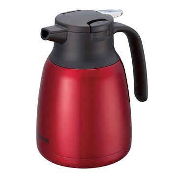 Peacock 日本孔雀 真空斷熱一鍵按壓出水 不鏽鋼保溫壺  紅色  1L  1個