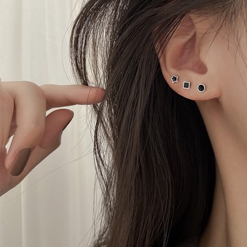 《現貨》眉兒銀飾 999足銀 愛心 星星 圓形 水滴 三角形 方形 耳環 純銀耳環 耳棒 耳釘 抗過敏 純銀耳針 養耳環