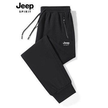 (免運)吉普休閑褲子男2026春季男士運動褲新款大碼直筒寬松衛褲男裝男褲