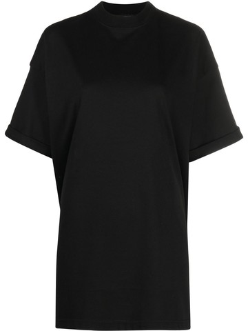 Balenciaga - round-neck oversized T-shirt - women - Cotton/Polyester - 3 - Black
