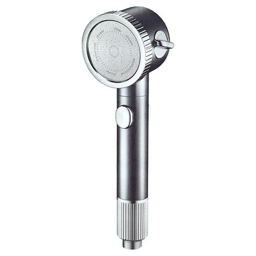 apex Innovation 一鍵止水三檔增壓過濾淨水蓮蓬頭  內置濾芯  SPA按摩頭  鈦金灰  1個