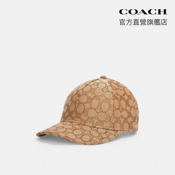 【COACH】經典LOGO棒球帽-卡其色(CW766)｜官方直營