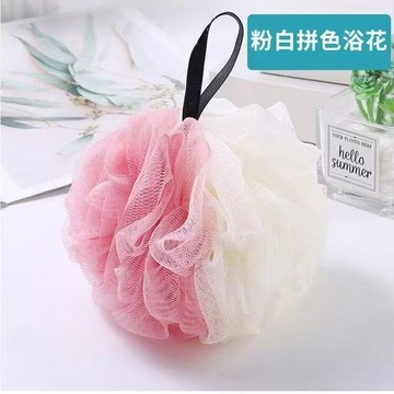 臺灣出貨 🧼 漸變雙色沐浴球柔軟起泡網搓澡搓泡神器懸挂設計家用浴室洗澡必備高檔沐浴球可愛搓背泡澡球寶寶柔軟洗浴球
