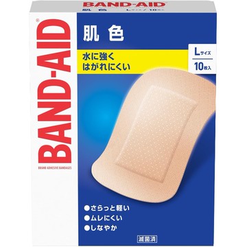 Johnson & Johnson Band-Aids, skin-colored, large size, 10 pieces