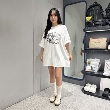 【MasCool】Bulldogs 惡霸短袖 短T 短袖TEE 短踢 刺繡 寬鬆 美式素踢 落肩 T恤 T-SHIRT